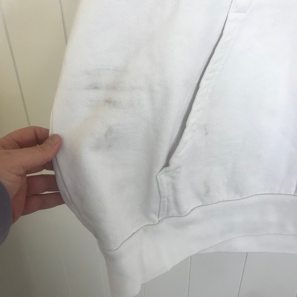 Talentless White Hoodie "Please Wash Your Hands" Sweatshirt SZ XL - Picture 8 of 10